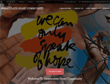 Tablet Screenshot of immaculateheartcommunity.org